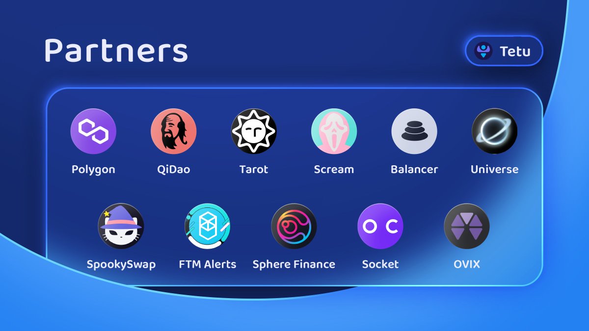 tetu_io's tweet photo. A great project needs great partners, united we are stronger!💜🤝

@0xPolygon, @QiDaoProtocol, @TarotFinance, @Screamdotsh, @BalancerLabs, @Universe_FIN, @SpookySwap, @FTMAlerts, @SphereDeFi, @socketdottech, @0vixProtocol 

#DeFi #Tetu https://t.co/aMyVx2ax15