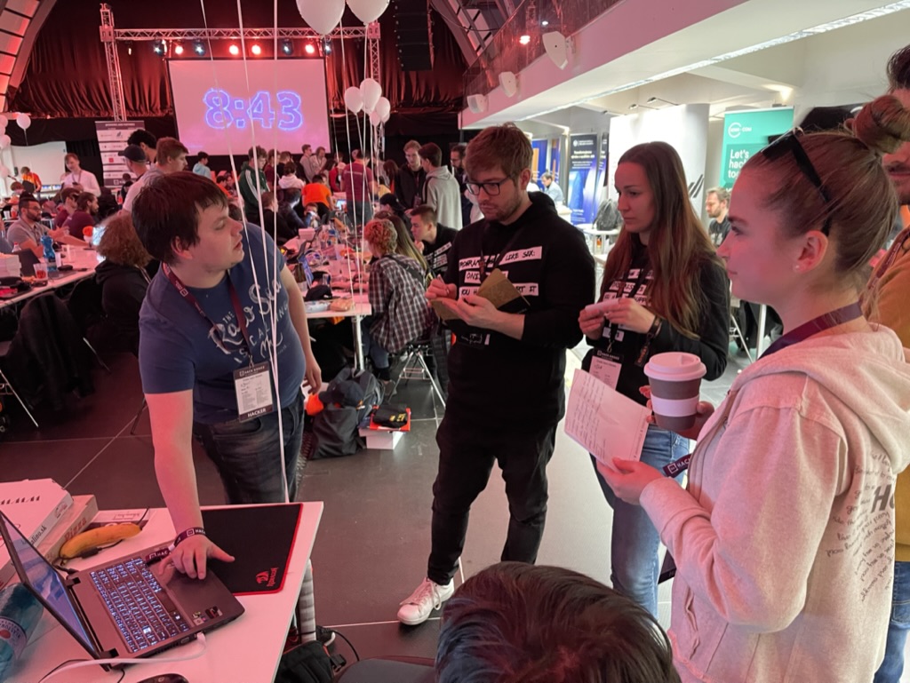 MLHacks's tweet photo. Judging is well underway at #HackKosice, we're about to find out the finalists! 🥁 https://t.co/BKIWeXNgnJ