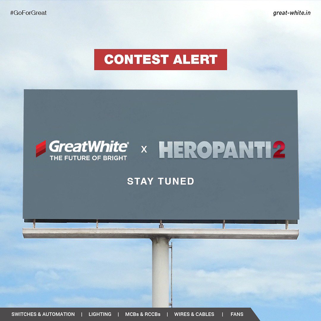 GreatWhiteIndia's tweet photo. #ContestAlert
Hamara Hero Aaraha hai!
Here's your chance to win exclusive GreatWhite Merchandises! Stay tuned on our page for more details.
#GoForGreat #GreatWhiteElectricals #ContestIndia #ContestAlertMumbai #contestgiveaway #contestwinner #contest #giveaway https://t.co/PEVgLIeZKv