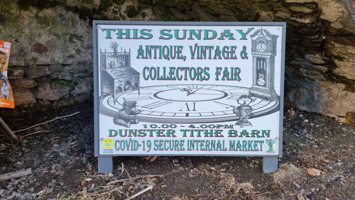 Dunster_Info's tweet photo. Don't forget that at the Dunster Tithe Barn Community Hall today they have the Antiques, Vintage and Collectors Fair open from 10am - 4pm!🏺
#Dunster #DunsterVillage #DunsterInfo #DunsterSomerset #tithebarn #dunstertithebarn https://t.co/ZvSZBz2Qti