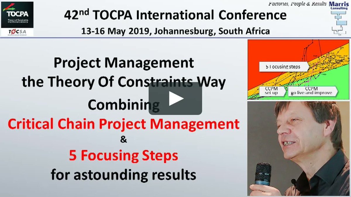PMarris's tweet photo. Combining Critical Chain Project Management and the "5 Focusing Steps" of the Theory Of Constraints - Conference extract. Presentation by @PMarris
https://t.co/fjDfCtPZGC
#CriticalChain #ProjectManagement #5FocusingSteps #TheoryOfConstraints #Goldratt #TOCPA https://t.co/frk14FF5Pm