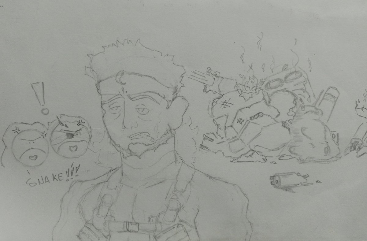 BornToBoozee's tweet photo. The Legend. ( Sketch )

#MetalGearSolid #SolidSnake #Kojima
#art #arte #sketch #sketchbook #dibujo #drawing #traditionalart https://t.co/TDeX1Jktb4