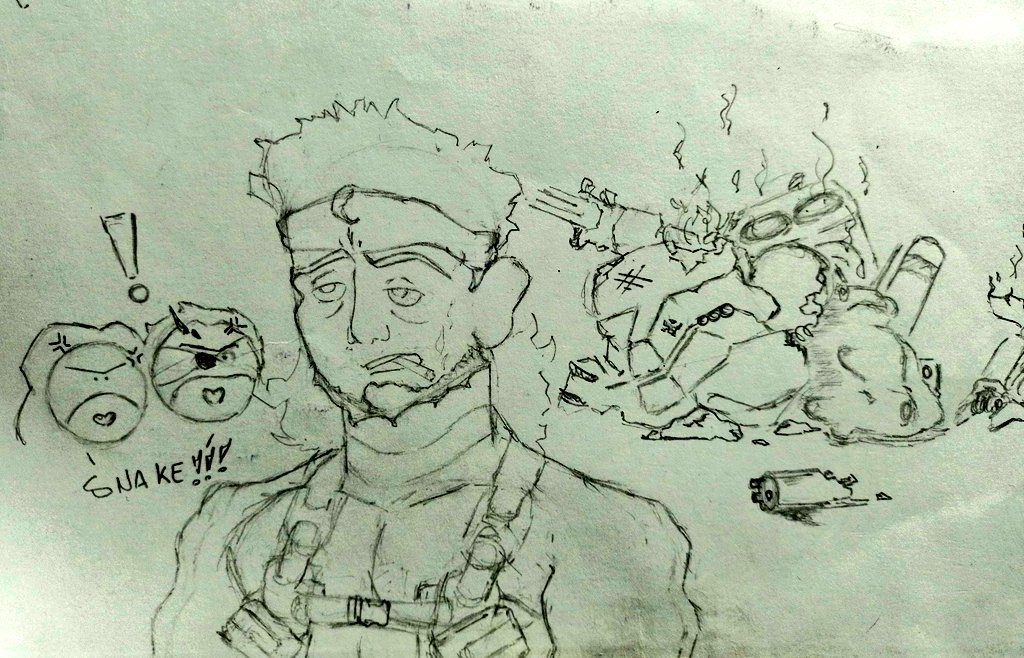 BornToBoozee's tweet photo. The Legend. ( Sketch )

#MetalGearSolid #SolidSnake #Kojima
#art #arte #sketch #sketchbook #dibujo #drawing #traditionalart https://t.co/TDeX1Jktb4