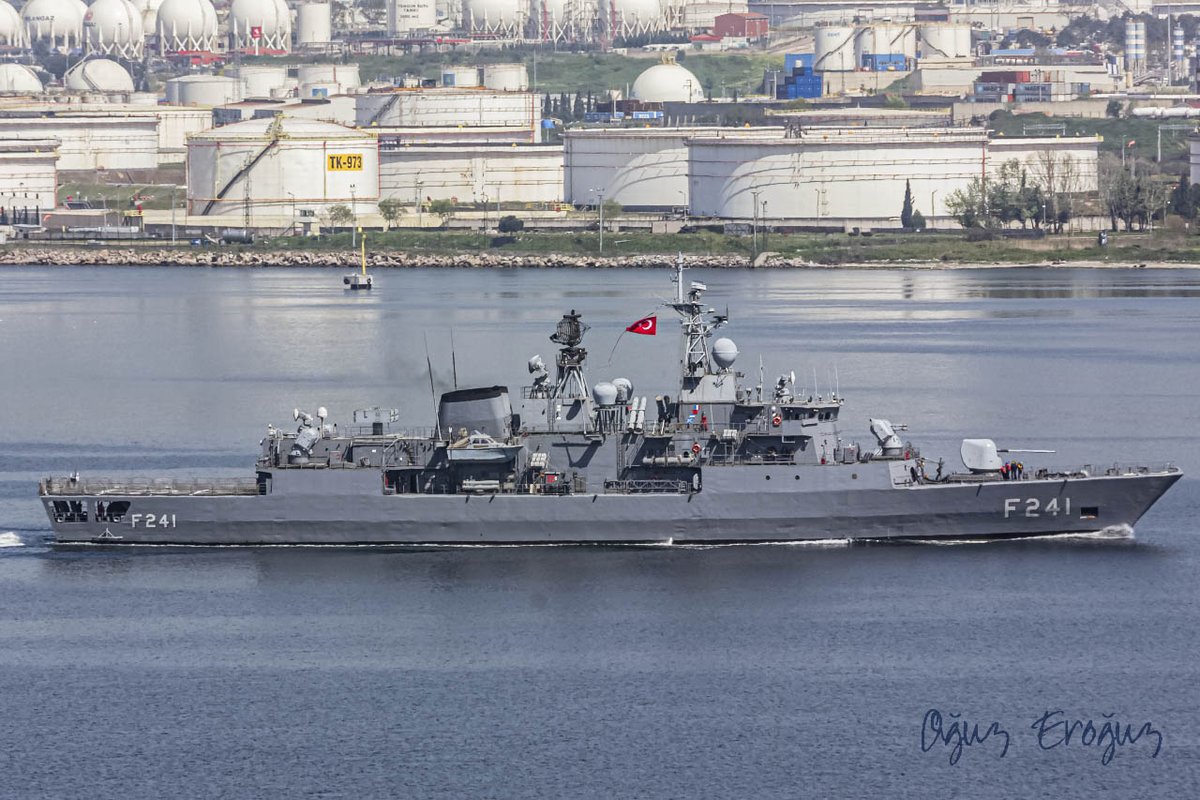 OguzEroguz1's tweet photo. #TurkishNavy's #YavuzClass #MEKO200TN Track I #frigate #TCGTurgutreis #F241 https://t.co/1uUqWgYxQd
