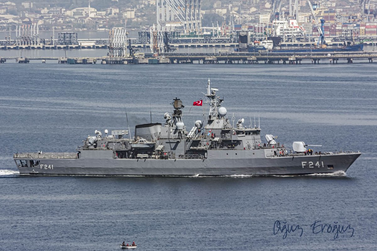 OguzEroguz1's tweet photo. #TurkishNavy's #YavuzClass #MEKO200TN Track I #frigate #TCGTurgutreis #F241 https://t.co/1uUqWgYxQd
