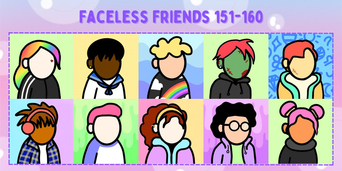 Hey Friends! Just dropped Faceless Friends #151-160 on Opensea!🌈
🔗opensea.io/collection/fac…
#NFT #NFTDrop #NFTCommunity #NFTCollection