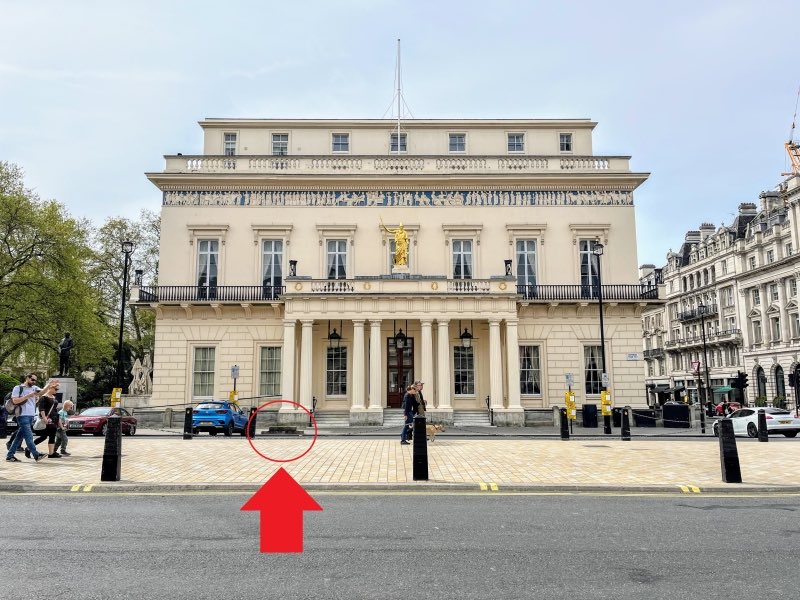 livinglondonhis's tweet photo. On Waterloo Place in St James’s, look down to the pavement for a quirky piece of street furniture, hiding in plain sight…. find out more here 👇 https://t.co/QF8t0WyGK7 https://t.co/gaLVDhIGFq