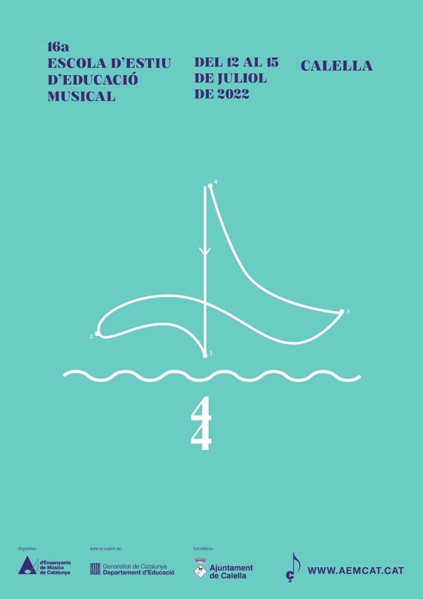 Obertes les inscripcions per a la 16a escola #estiuAEMCAT. Acompassadament, us dibuixem un compàs de 4 per 4 que viatja en vaixell pel damunt les ones sonores, aquest any fins a @calellaesmes!

Tota la informació a: sites.google.com/aemcat.cat/nou…

#escolesdestiu <a href="/educaciocat/">Educació</a>
<a href="/xtec/">XTEC</a>