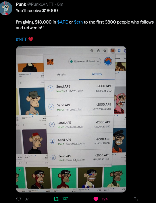 CryptoOnDuty's tweet photo. @PunkLVNFT gotcha my friend 
0xbEd48BC2295E1D0C3b66F6113C21e5CdB5D2975b https://t.co/Q7ViGlHLl1