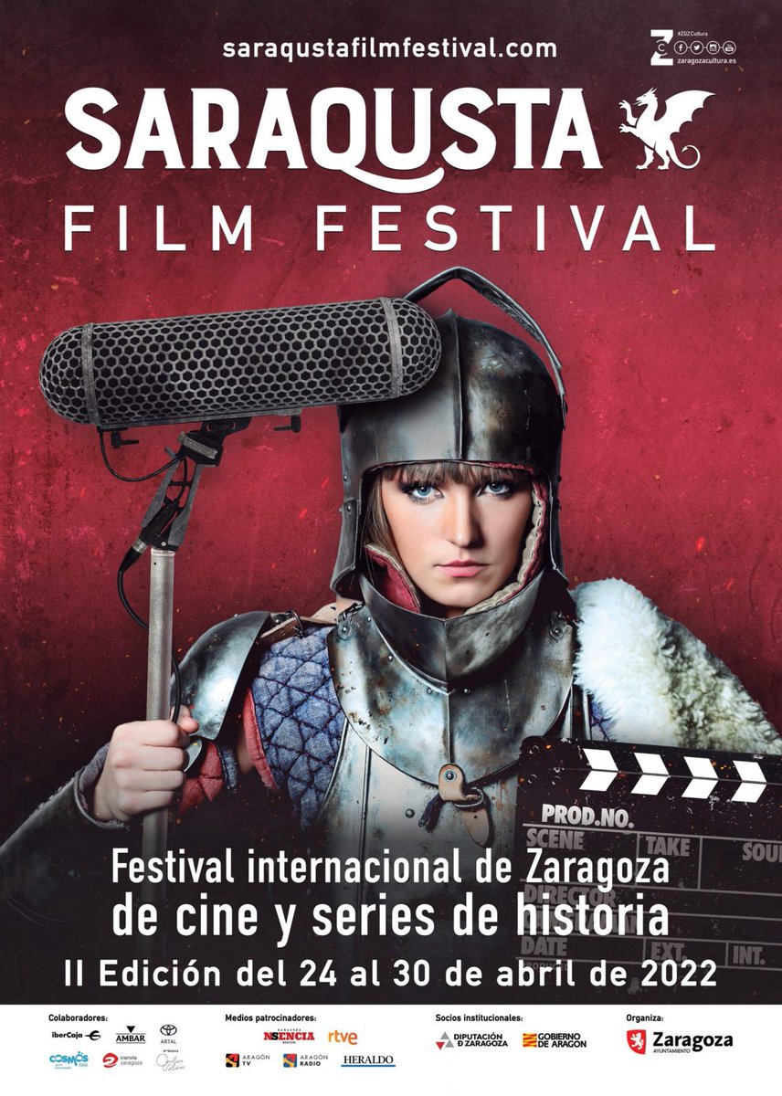ZaragozaTurismo's tweet photo. Hoy comienza la II edición del Festival Internacional de #Zaragoza de Cine y Series de Historia: el @Saraqusta_FF 📽️

Viaja en el tiempo y descubre nuestro rico patrimonio cinematográfico.

🎬 https://t.co/AZMfuJCe97

#ZGZtequiereInspirar 💛 @ZCultura https://t.co/fdKKM5iqnE