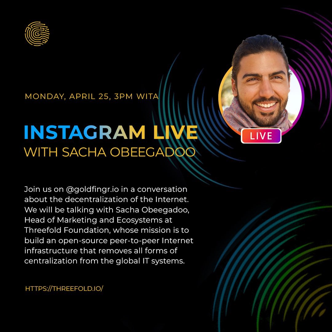 goldfingr's tweet photo. Who’s ready for another great conversation with one of the Top projects in the #Goldfingr Ecosystem?
They are also raising capital, so join us and be a part of the next Big thing: decentralization of the internet @threefold_io 🏆
#investors #journalist #angels #familyoffices https://t.co/chglOuEiqT
