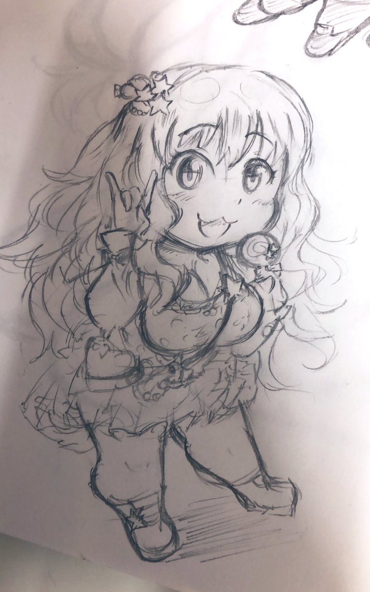 休憩中の暇つぶしデフォルメ絵 