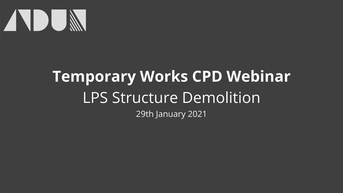 Watch our CPD webinar on LPS Structures Demolition youtu.be/bnooFJKYgW8