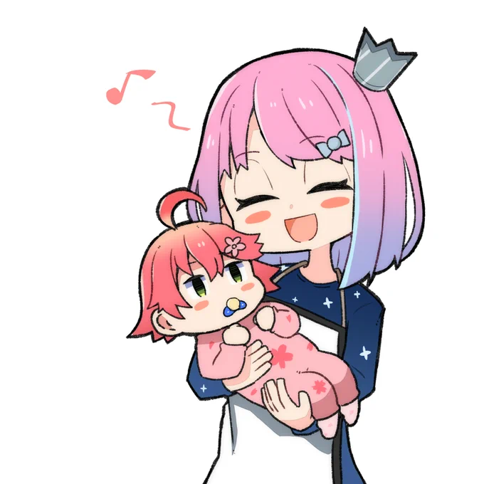 #miko_Art #ルーナート
どっちが赤ちゃんなのか・・・w 