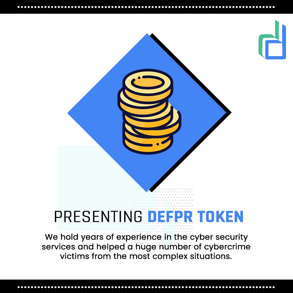 defprtoken's tweet image. Presenting DEFPR TOKEN!

#DeFi #infosec #fintech #cybersecurity #cryptotrading #Bitcoin #bitcoinnews #defprtoken #CryptoBOT #100DaysOfCode #SmackDown #ArtificialIntelligence #digitalasset #MetaMask #Crypto #cybersecurityawareness #Bitcoin #blockchain #IoT #digitaltransformation
