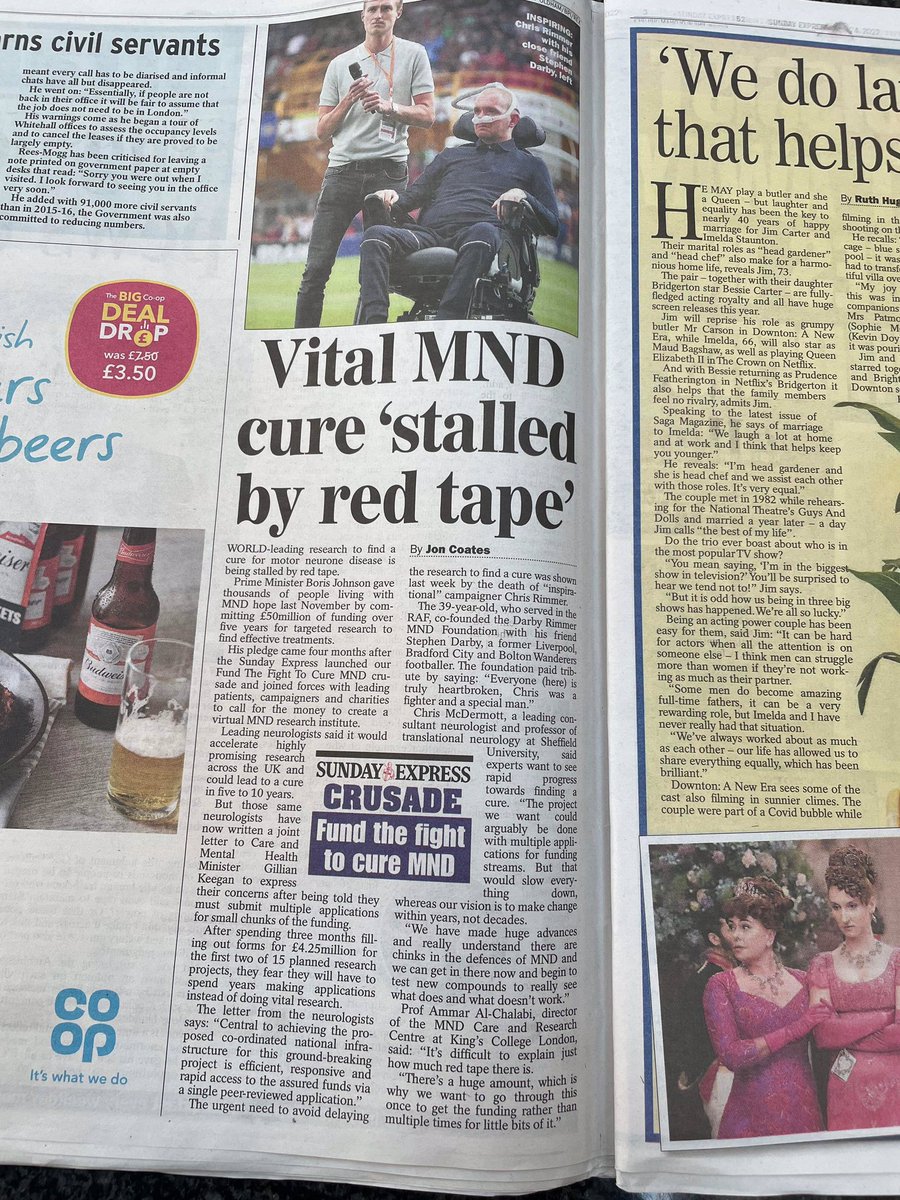 onein300's tweet photo. Excellent article in today's #sundayExpress on delays we are experiencing with £50m @BorisJohnson @sajidjavid #mnd funding pledge. I am meeting with @GillianKeegan in Parliament tuesday with @AmmarAlChalabi @sean_uk to hopefully smooth out these bumps in the road.
#united2endmnd https://t.co/J7FLgMlELt