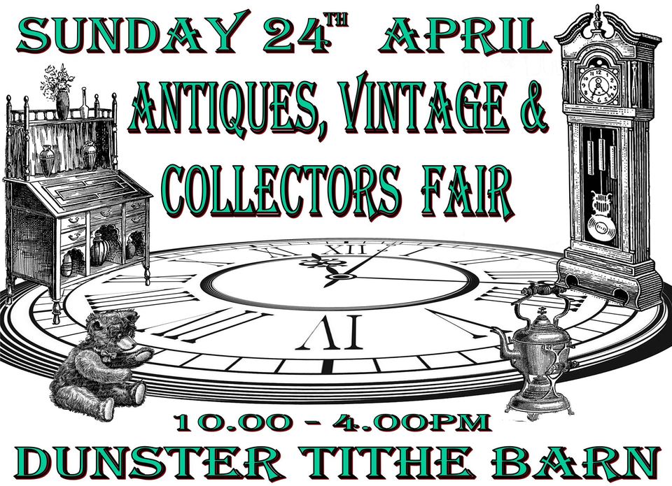 DunsterOrgUk's tweet photo. The famous Dunster Tithe Barn Antiques, Vintage and Collectors Fair is NOW OPEN!
Make the day of it in our medieval village and find buried treasures from the wide range of expert exhibitors.
#Antiques #Vintage #Collectables #Collectors #Dunster #dunstertithebarn #tithebarn https://t.co/NuJCQ90R7P