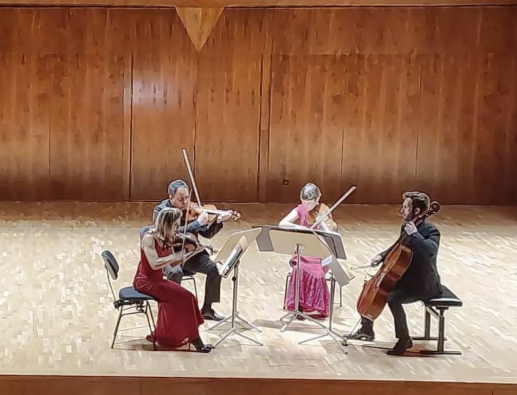 TempoMusicae's tweet photo. Gran concierto homenaje a #Halffter del #CuartetoBretón en el Ciclo de Grandes Autores e Intérpretes del @CSIPM_UAM @UAM_Madrid con un bonito programa dedicado a #Cervantes y obras de #Halffter, @RaquelGTomas y Conrado del Campo https://t.co/vCRMvQSfu4