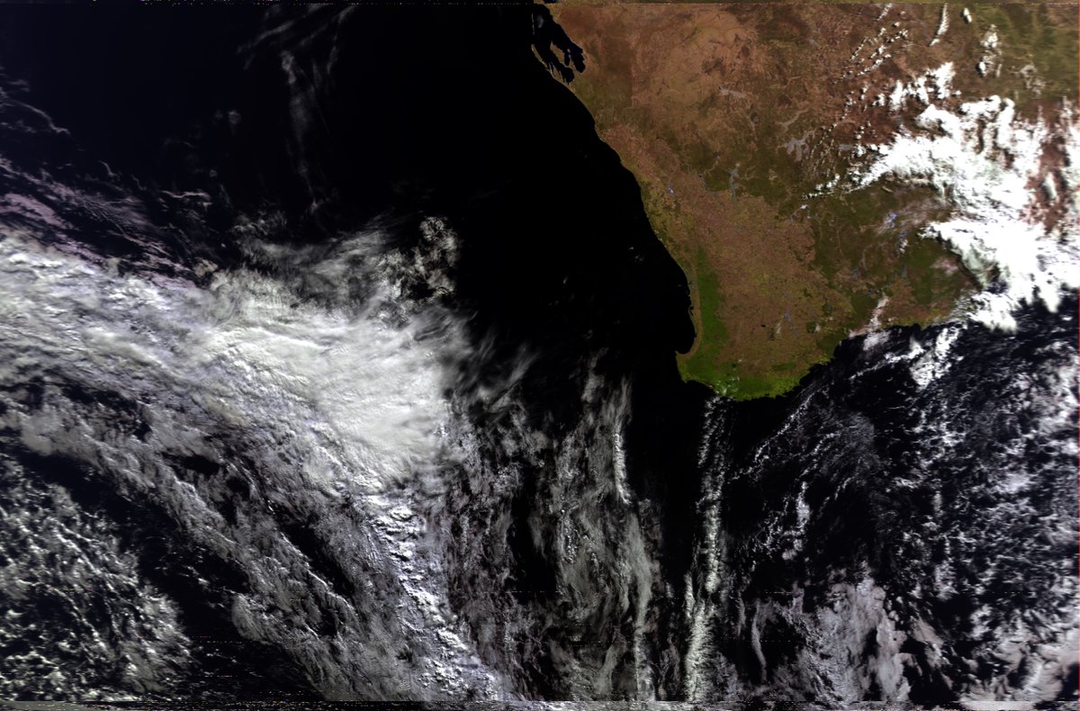 plugger_lockett's tweet photo. Took my Metop-C cadu from this morning and processed it with @Xerbo10's LeanHRPT Decode. Oh wow, that looks MUCH cleaner! Below is the 221 EQ Composite (same data, different software processing stack as earlier today) and the CSWIR+NIR (thanks @petermeteor and @dereksgc!) https://t.co/eWTipBS9tX