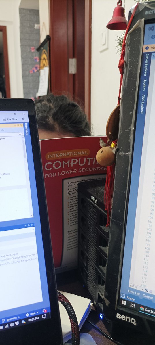 grammy's tweet photo. [17:47] I am collaborating with my son through #LiveShare, guiding him through the development process and explaining the causes of certain bugs. I love this collaboration tool, even though he is sitting right across from me.       

#dotnetdev moments https://t.co/yEFSKs4KGF