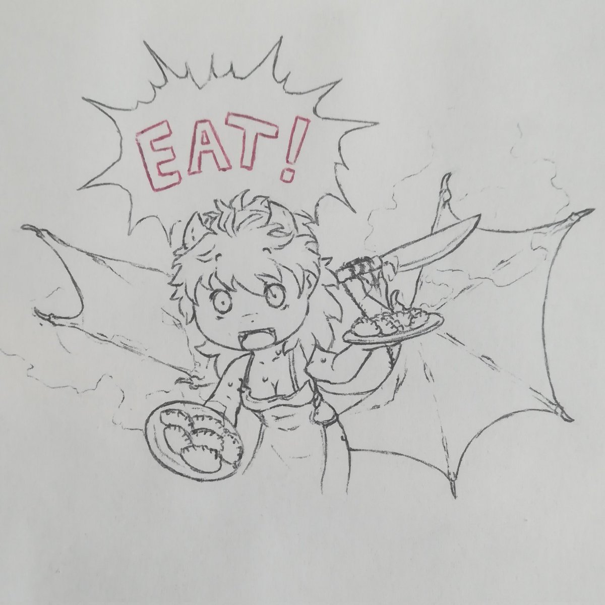 GellenHellen's tweet photo. Eat!! #γγγγγ #dorohedoro #nikaido #devilnikaido https://t.co/Sl34H8wujL
