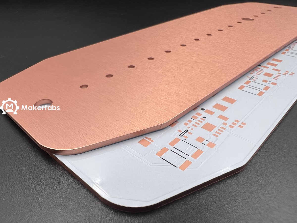 MakerfabsTech's tweet photo. This Copper Base PCB is for LED, for industry usage, and Makerfabs helped with the PCB production. 
#copperpcb 

Check more info: https://t.co/VDjWOENdZB https://t.co/FGja5uuwzS