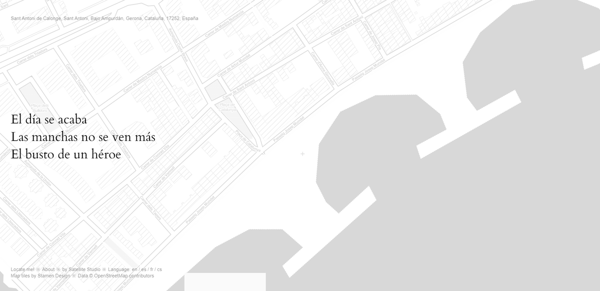 NaoCasanova's tweet photo. Un HAIKU es un poema breve japonés con 3 versos y 17 sílabas en total.

OpenStreetMap Haiku tiene una inteligencia artificial que os compone un poemita de este tipo en función de dónde os coloquéis y lo que advierte en su entorno.
(Me ha encantado... 😁)
https://t.co/jEioIkWNuM https://t.co/Qn2xjyyg1U