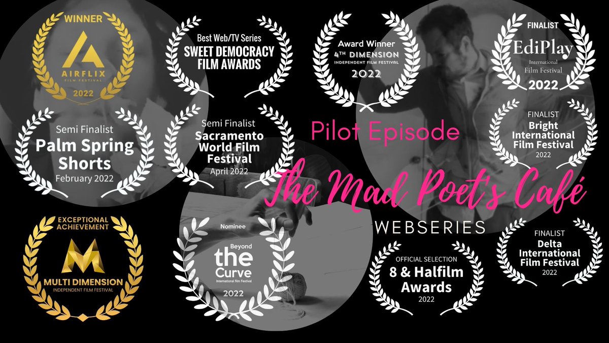 JuliaFWarren's tweet photo. We are online!Watch The Mad Poet's Café here(screening until the 30th @MDIFF21) : https://t.co/aJGhmpb9Wg Our wonderful cast: @smithagregory https://t.co/n4EkLdqofK @PeterRevelWalsh  https://t.co/85SCyfbDex @fpagnoncelli92 @JadeDRoberts @actressellie @gingerstripes @OreSanderson https://t.co/3aHCApb4Vc