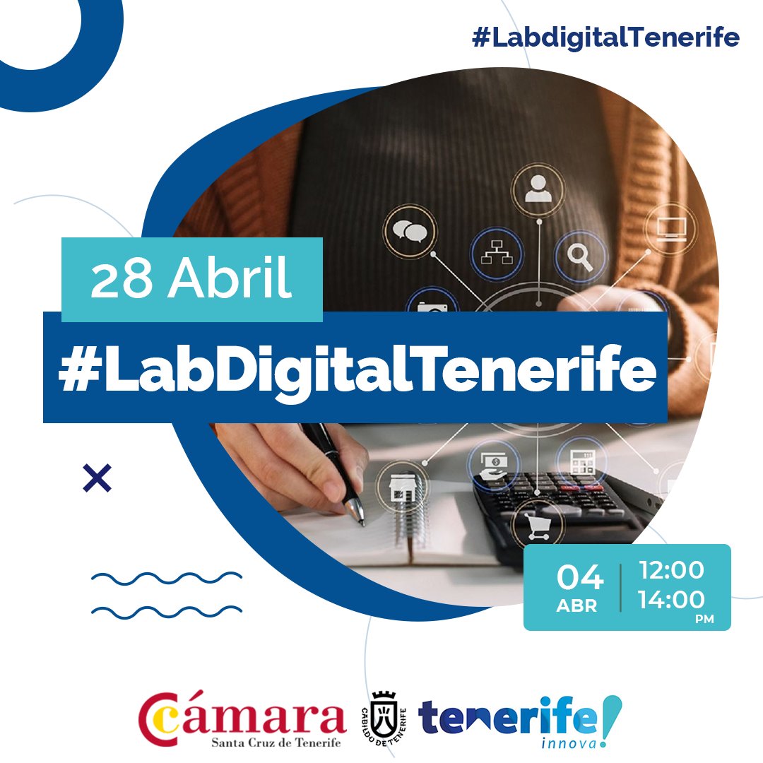 camarasctfe's tweet photo. Este jueves 28 podrás asistir a la jornada de arranque de #LabDigitalTenerife, donde trataremos la digitalización tu negocio. ¡No lo dejes pasar e inscríbete ya!
👉 https://t.co/AB99E6rXxr
#Digitalización #Empresas #Emprendedores #Autonomos #TransformaciónDigital https://t.co/sKiqhrwIdT