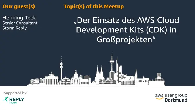 Next Thursday, 17:00 the AWS Usergroup in Dortmund will be again onsite.

meetup.com/Dortmund-AWS-U…