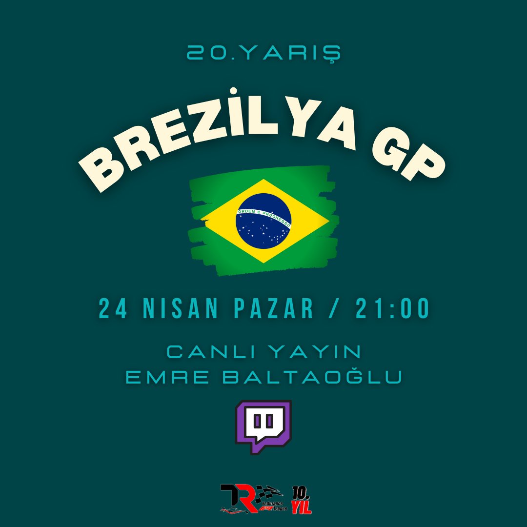 F12021 Sezonu 20. Yarışı Brezilya GP'si bugün saat 21:00'da <a href="/baltaoglou/">Emre Baltaoğlu</a>  Twitch kanalında!

twitch.tv/emrebaltaoglu

#f12021 #f1esports #f12021game #twitch