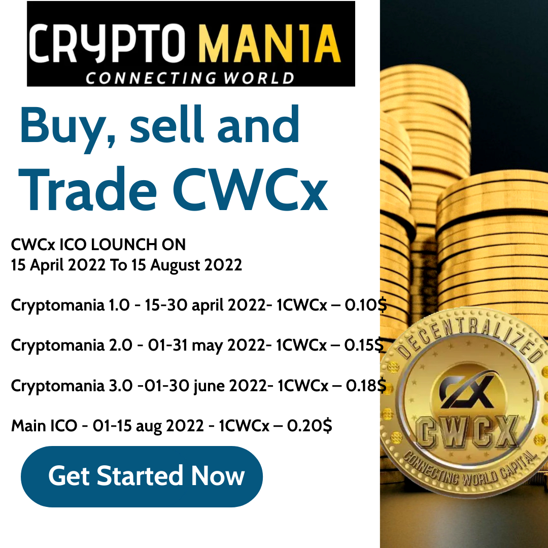 We're excited to bring you CWCx!
CWCx is the first all-in-one Crypto token that allows you to all your crypto activities, like earning and spending, under one roof.

Join Us at ----
t.me/cwcxofficial
instagram.com/cwcxoffical

#cryptocurrecy #cryptotrading #CryptoNews