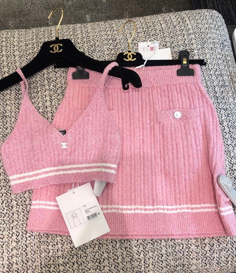 Chanel baby pink set