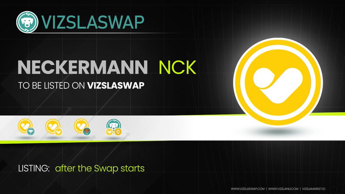 HunVizslainu's tweet photo. 📢2022 #newlistings on VizslaSwap!📢
$NCK @neckermannhu 
 
 will be listed on #VIZSLASWAP

Neckermann is an innovative
approach,to maximize travel quality and the
passenger experience, in the spirit of a profitable
ecosystem and quality.✅

Welcome to Trade, Stake and Mining! https://t.co/j2t8ZjGLat
