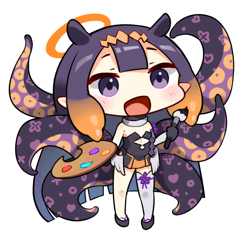 一伊那尓栖 「🐙💜🧡
#inART 」|Kutataのイラスト