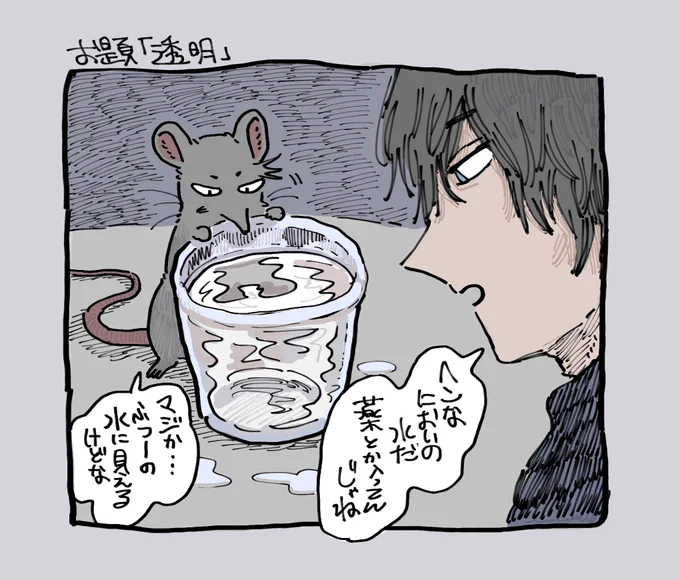 遅刻すみません〜〜!!
お題「透明」(しうさん獣化)
#時甚ワンドロ 