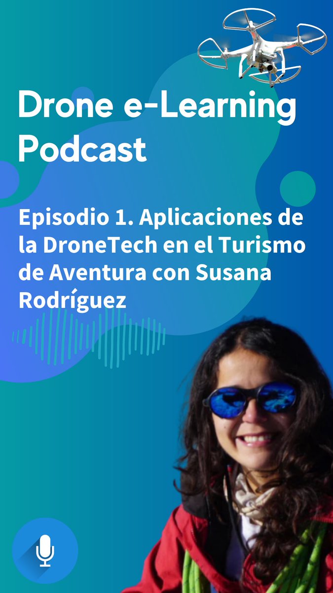 DroneeLearning's tweet photo. 🔉 Puedes escuchar el Episodio 1 del Drone e-Learning #Podcast: Aplicaciones de la DroneTech en el Turismo de Aventura en Spotify: https://t.co/cf9qddf1Gg y Anchor: https://t.co/GUN2OJWA33

#learning  #dronetech #drone #dron #podcastenespañol @VenezuelaCielo @susanaf89 https://t.co/shcI53MU4E