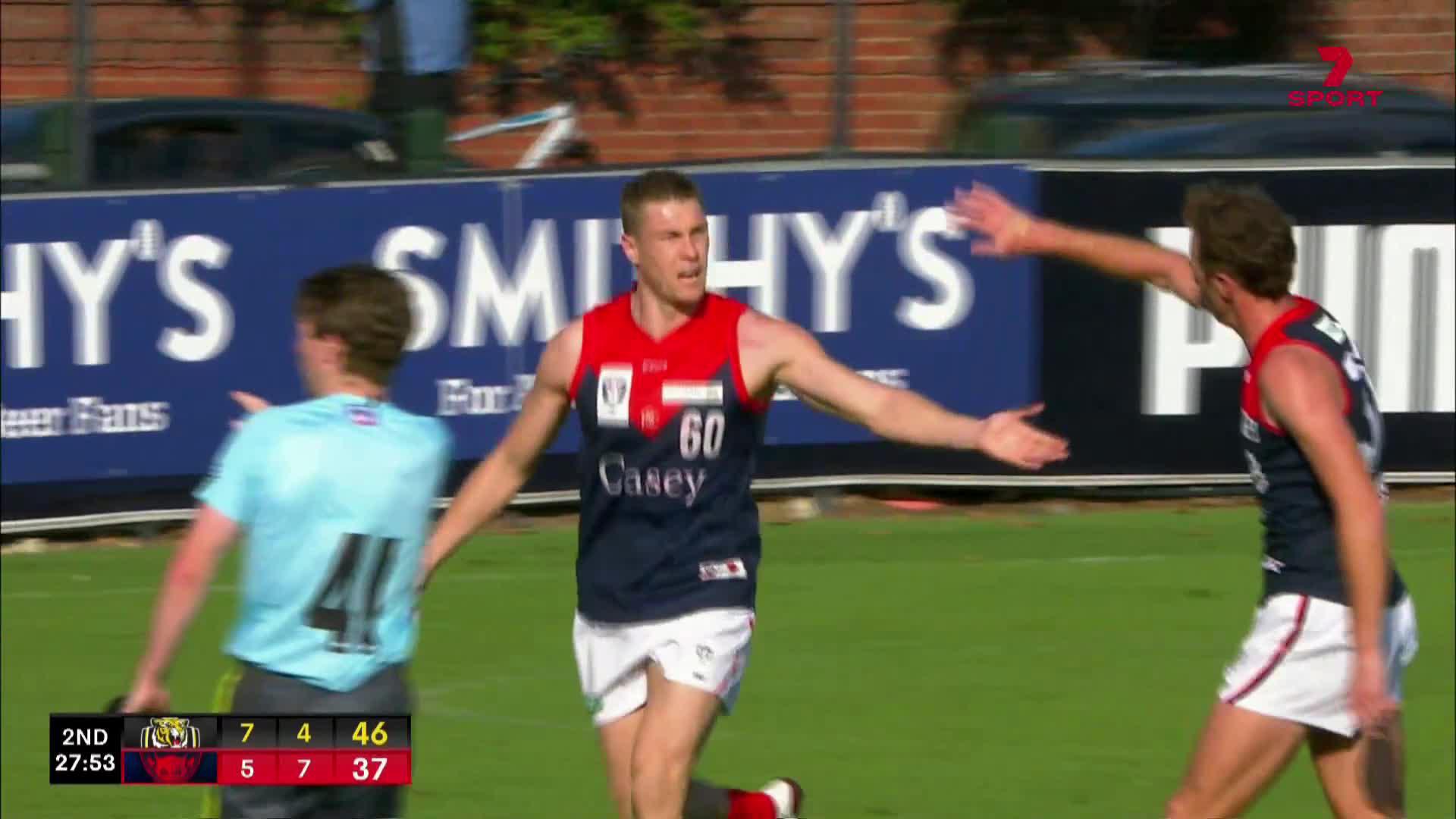 AFL on Twitter ".melbournefc veteran Tom McDonald kicked three goals