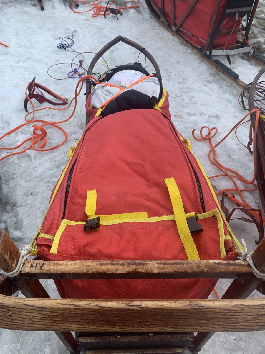 Sled packed… just waiting for my dogs… and the snow….#arcticadventure 😊