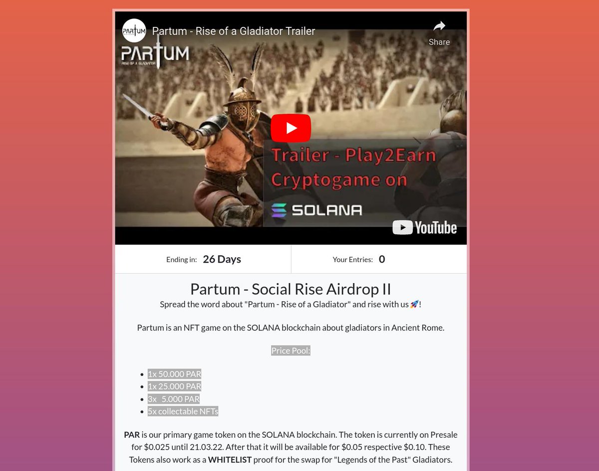 PartumNFT's tweet photo. The Socials Rise II Giveaway winners have been picked:
50.000 PAR ($2500)1993_cityxx
25.000 PAR ($1250)TeLeKpiitek
5.000 PAR ($250)wonieee99
5.000 PAR ($250)tomaszL69
5.000 PAR ($250)githabit
collectable NFT
notsyrerb
bigwinsnaman
Mirajanebigwin
wmelonhoney
LuckBitShibawin https://t.co/FFSnhdReyK