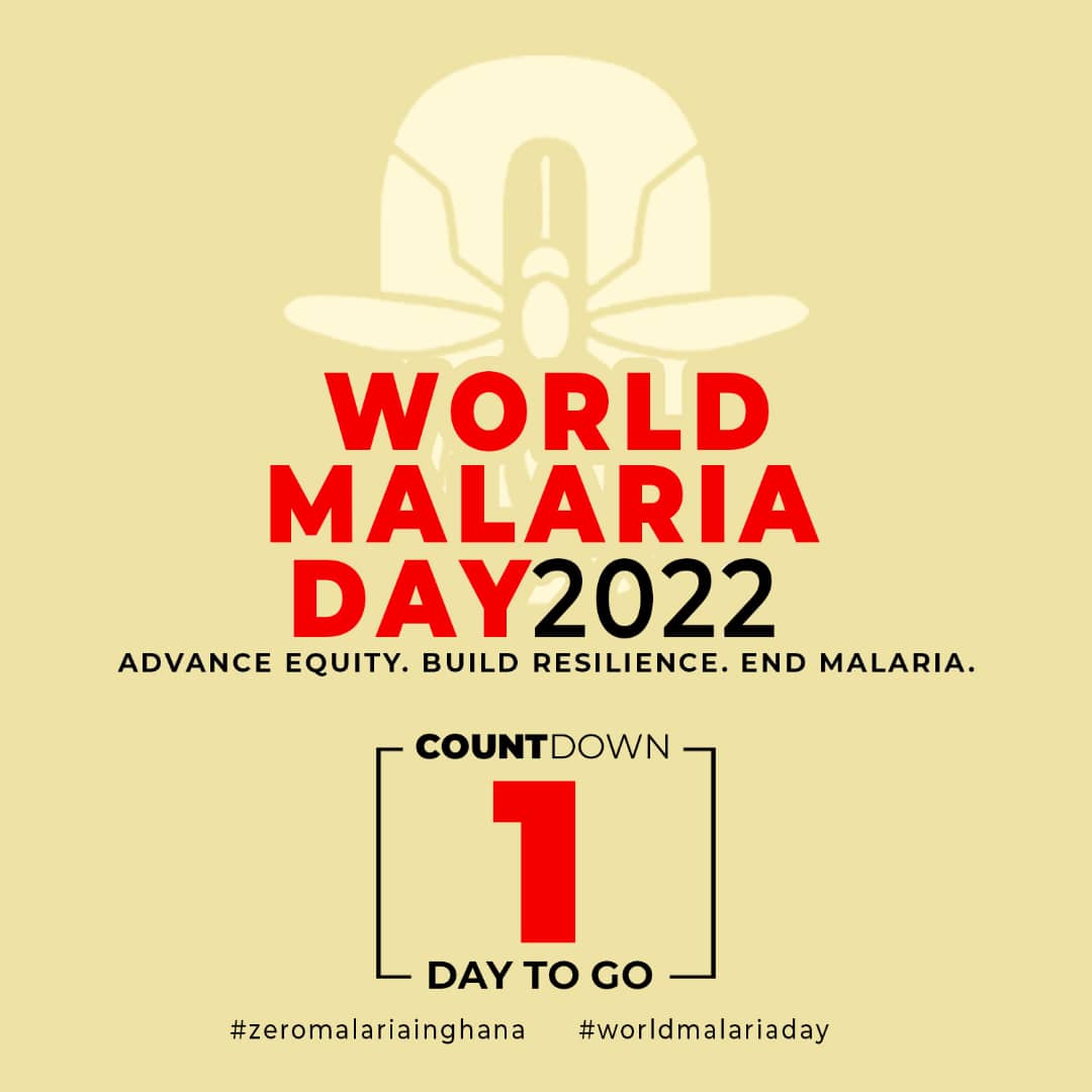 We're almost there. A day more to WMD2022 
Advance Equity, Build Resilience, End Malaria.

#zeromalariastartswithme 
#worldmalariaday