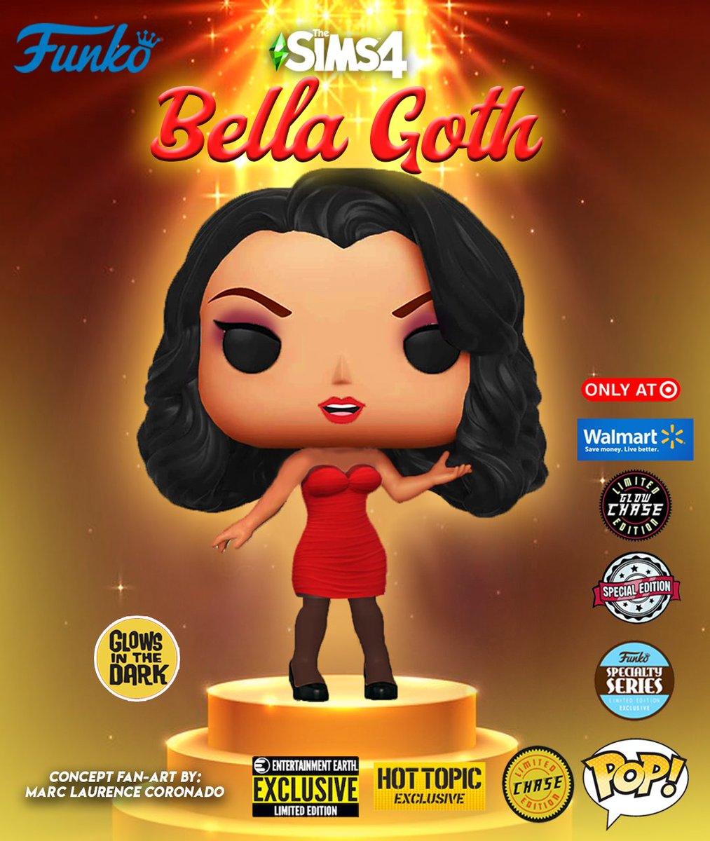 CONCEPT FAN-ART Funko Pop! Bella Goth Exclusive GITD Chase! 👩🏻❤️ @TheSims @OriginalFunko #thesims #thesims4 #sims4 #ts4 #funko #funkopop #concept