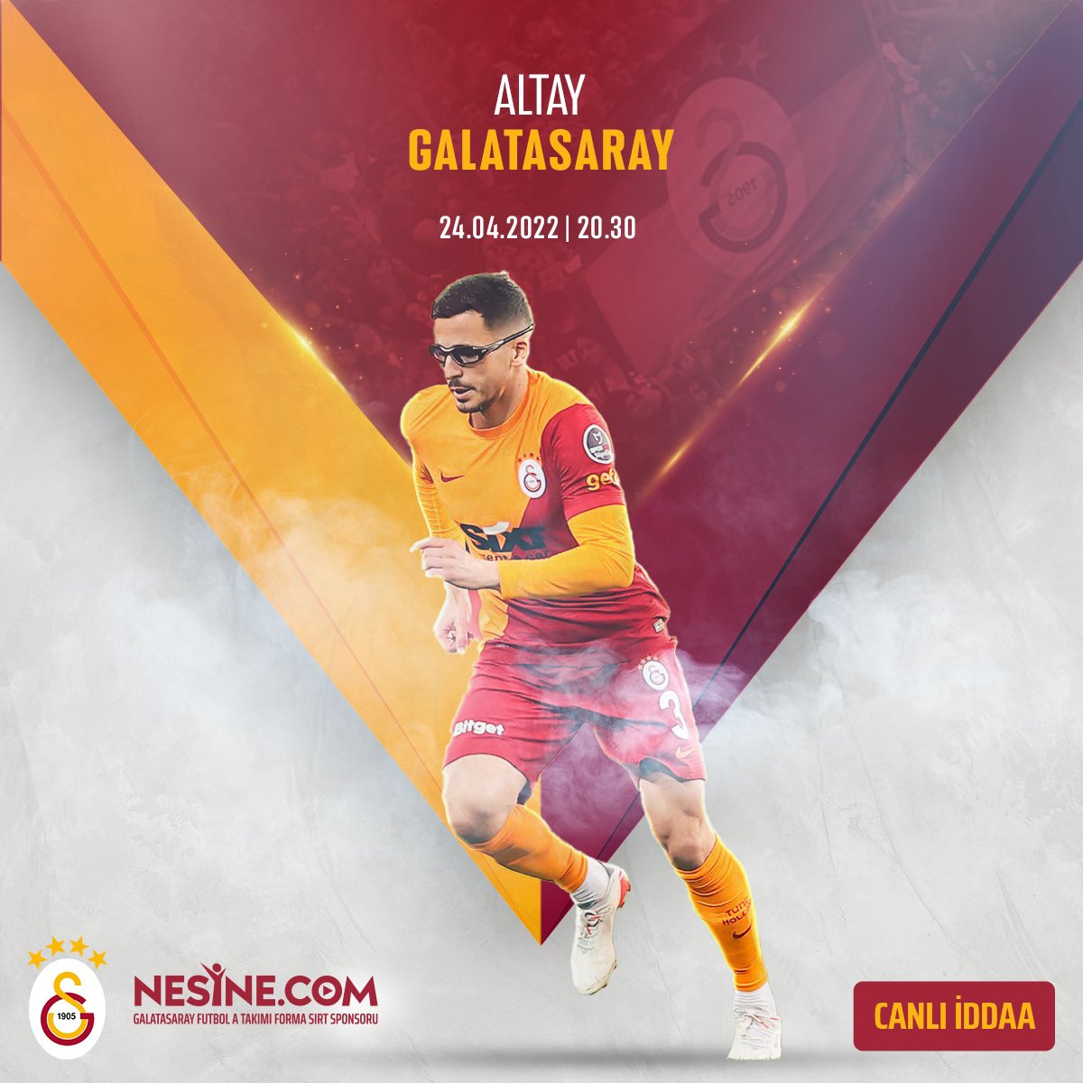 Galatasaray'ın Altay Maçı için hazırladığı görsel