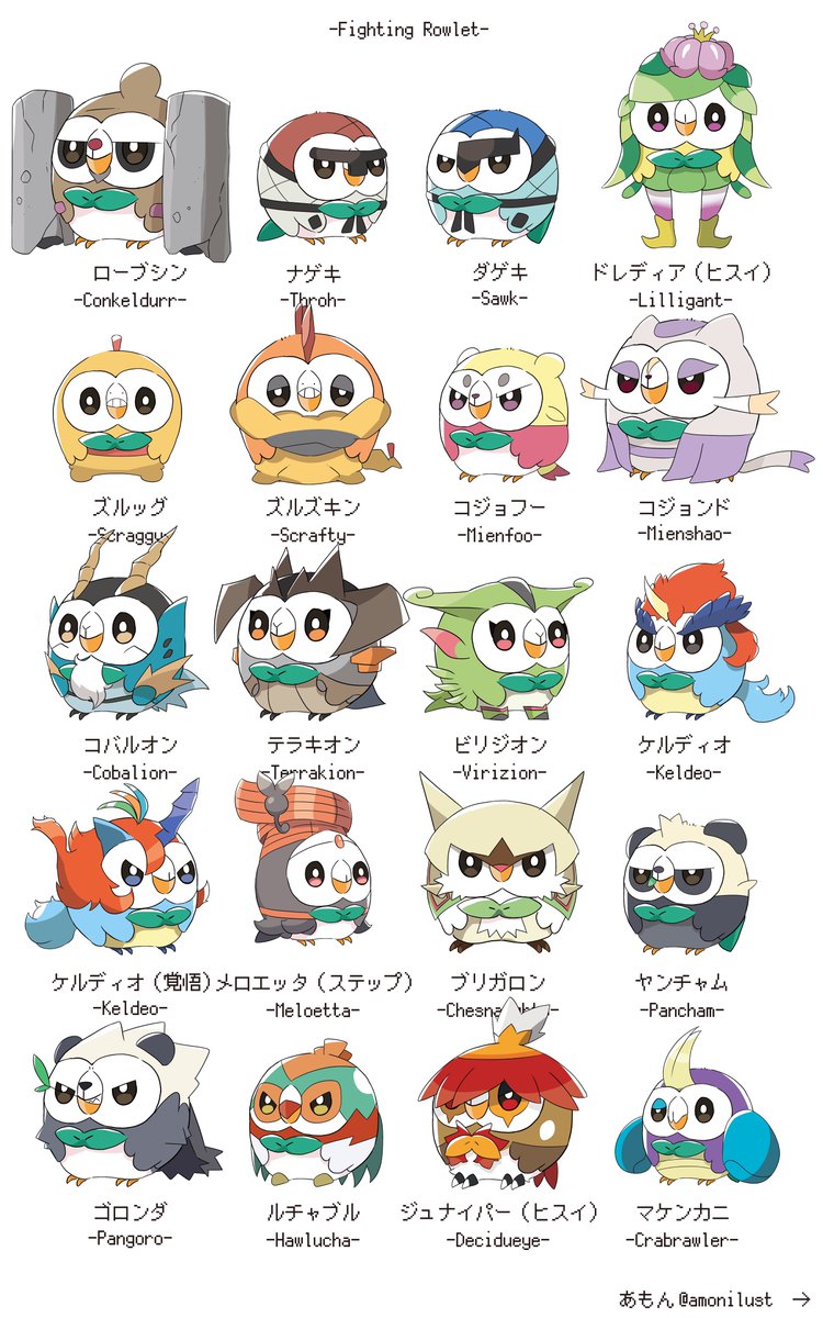 rowlet no humans pokemon (creature) owl white background bird heart english text  illustration images