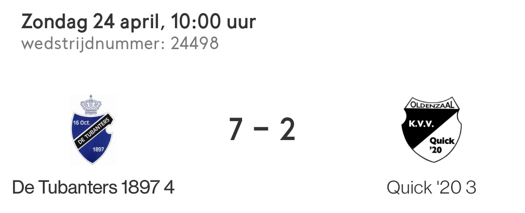 Tubanters4's tweet photo. Vandaag weer lekker gevoetbald met dit mooie weer. Na deze overwinning van 7-2 mooi de 2e plek te pakken! 

#tubanters #tbs4 #kelderklasse https://t.co/3uZ1dbuTuE