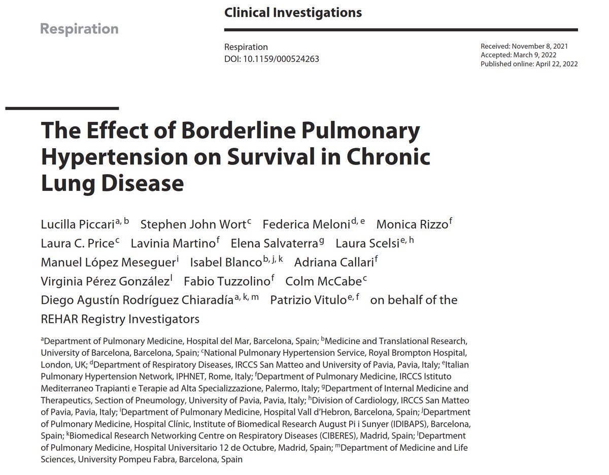 Thanks to: 👏@VituloP, John Wort, Federica Meloni & their teams #SupportProject 👏The awesome #REHAR registry investigators & Diego Rodríguez @hospitaldelmar, @PVRI, @SeparRespira, @SeparCPulmonar & @CIBERES for the support 👏The patients 👥 for giving their data!