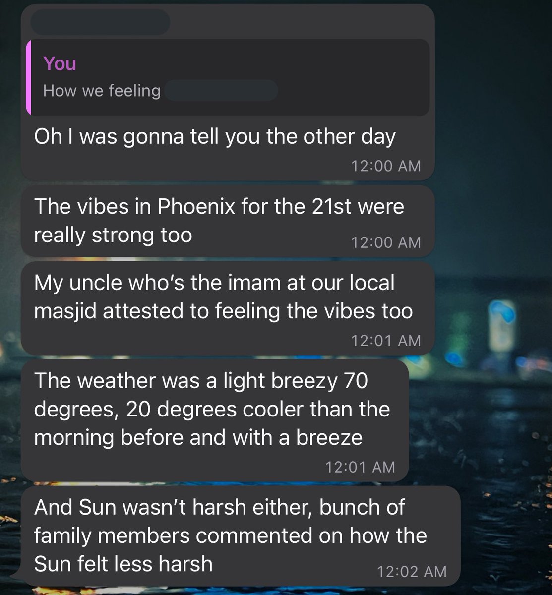 notudaaslarka's tweet photo. Ramadan 2022

23rd night of Ramadan 

-Weather: Windy, with light rain  
-Temp: Perfect
-Calm: Windy but peaceful  
-Vibes: Kinda but not really 

Unfortunately again we could not see the sun rise due to it raining. After I took the first picture, rainfall had started. We did https://t.co/cv9cxEVeMH
