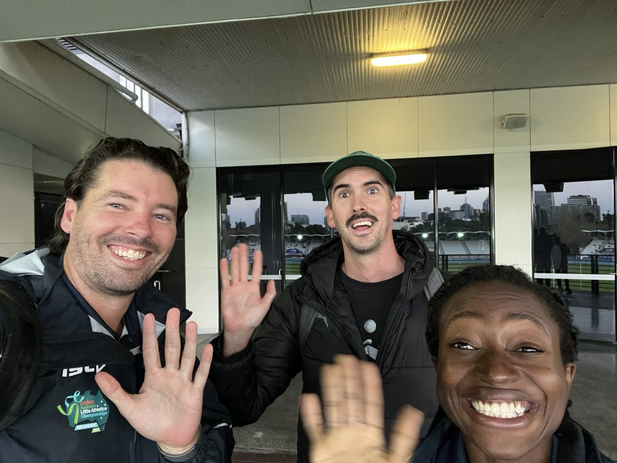 What absolutely legends are these three….<a href="/chroniclesofnaa/">Naa Anang</a> <a href="/Mattlynch_/">Matt Lynch</a> <a href="/benoffereins/">Ben Offereins OLY</a> … <a href="/LittleAthsAust/">Little Athletics Aust</a> 2022 ALAC Live-streaming Commentators and Hall of Fame MCs 🥇🥇🥇