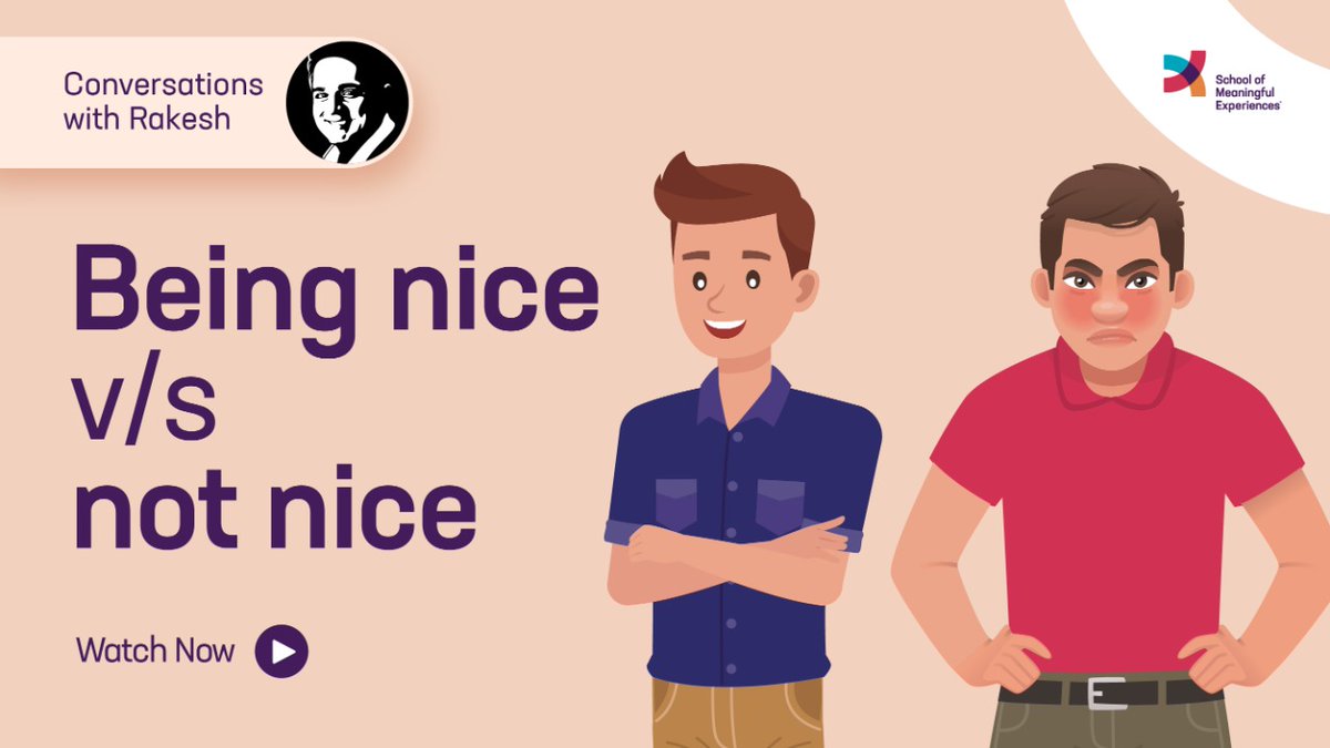 Some_education's tweet photo. Do we really understand what it means to be 'nice' or are we a prisoner of society's meaning of the word? Watch Rakesh Godhwani's latest video to learn more.

#beingnice #leadership #conversations #SoME #conversationswithrakesh

https://t.co/dq22eQZlSs https://t.co/FW0RKfsWgb