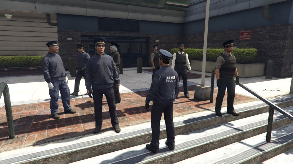 GCMF_pr's tweet photo. 4月22日(月)
サンアンドレアス州警察と大阪府警海外派遣LS支局(@OFPD_LS_110)により初の
【合同集団パトロール】が実施されました！
これは旧LAPDクルー(@Los_LSPD)で提携し約4年の時が経ち内戦を共に戦った組織同士の初の連携であります。 https://t.co/d5RfaoWCzS